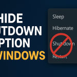 How to hide only Shutdown option from power button in Windows?