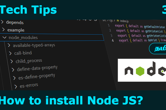 How to install Node JS on Windows | Tech Tips | Tamil | Mr Tech Fault